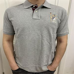 高品質の米国のメンズポロスベアシャツ刺繍ボートボートデザイナー半袖4xl 5xl poloshirt285p