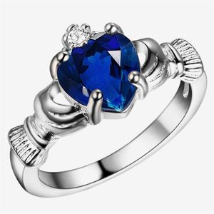 Whole- 2016 yeni 925 STERLING Gümüş Yüzük Kadınlar Geleneksel İrlanda Alyans Claddagh Ring Heart Love Women Friends 215Q