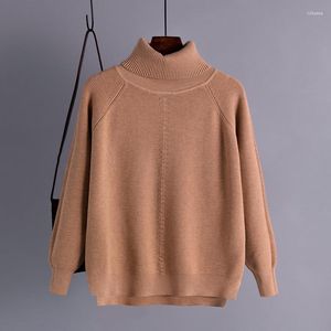 Women's Sweaters Turtleneck Fashion Women White Pullovers Sweater Full Sleeves Winter Loose Casual Lady Jumpers Tops Clothes