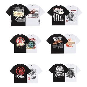 デザイナーTシャツメンズとレディースヘルスタープリントファッションカジュアルショートスリーブハイストリートクールなヒップホップスケートボード男の子と女の子トップ282m