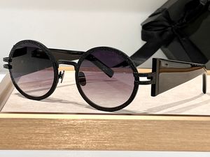 Designer-Sonnenbrille für Männer und Frauen, Sommer, luxuriös, M311, Avantgardistische runde Schutzbrille, Anti-Ultraviolett-Retro-Platte, Metall, Vollrahmen, modische Brille, zufällige Box 311