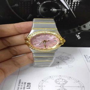 Gold Fashion Watches Ruch Ruch Pink Ladies Watches for Woman Projektantka Orologio RELOJ AAA Diamond Womens Wristwatch High Quali222W