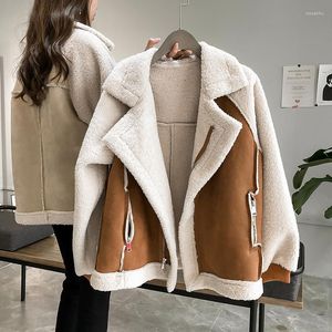 Women's Suits UNXX Suede Suit Jacket Autumn And Winter Short Loose Thickened Fur One-piece Fried Street Casual Lambswool Coat