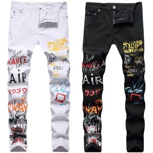 Homens robin jeans casual streetwear hiphop rap skate parkour adolescente na moda de alta qualidade plus size228i