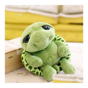 Stuffed Plush Animals 20Cm Super Green Big Eyes Tortoise Toys Turtle Doll As Birthday Christmas Gift For Kids Children Drop Delivery Dh2Oq