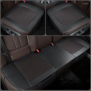 Autositzabdeckungen 3 PCs/Set Luxury PU -Deckungs -Set Universal für den Schutz der Sitze Anti -Scratch -Staubkissen verbessert Innenausstattung