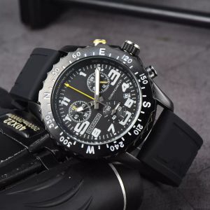 Breit Bentl Breitlin Mens zegarek kwarc luksusowy navitimer marka chronograph pasek wysokiej jakości gumowy zegarek męskie zegarki Wysokiej jakości opaska na rękę Montre Luxe