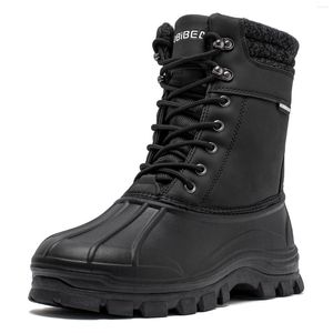 Botas de neve para homens à prova d'água em clima frio inverno caminhadas sapatos isolados