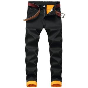Mäns jeans denim designer svartblå för män storlek 28-38 40 42 2022 Autumn Winter plus sammet hip hop punk streetwear277z