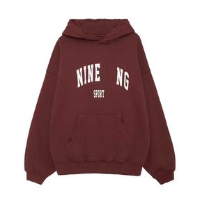 Anine Толстовка Bing Hoodie Дизайнерские мужские толстовки с капюшоном Модные хлопковые с капюшоном Классические с буквенным принтом Мытье воды Повседневные универсальные Anines 191