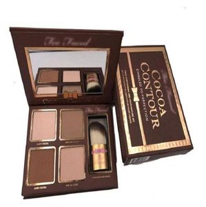 COCOA Contours Kit Highlighters Palette Nude Color Cosmetics Face Concealer Makeup Chocolate Eyeshadow with Contour Brush188p7695950