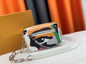 Miękka torba bagażowa moda mężczyźni designerskie mini płótno oryginalne skórzane torby na ciało krzyżowe Taurillon Cowhide Messenger Mag Torka na ramię 14 My#