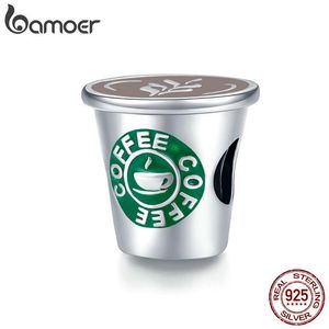 Argento sterling 925 I love Cafe Time Coffee Cup Charm per braccialetto in argento originale braccialetto gioielli fai da te SCC1545 210512281g