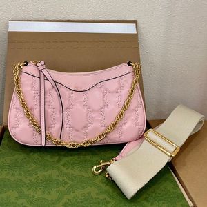 Itália Clássico Matelassê Designer Crossbody Bolsa De Luxo Mulheres Bordadas Bolsa De Ombro De Alta Qualidade Letra Dupla Luxuosa Bolsa De Couro Genuíno Bolsa Nas Axilas