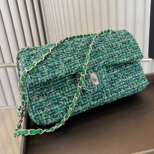 Jesienna zima luksusowy projektant Tweed Crossbody Bag francuska marka mody na ramię słynna Paris podwójna litera luksusowa torebka torebka torebka klapa torebka