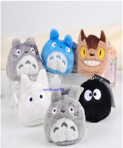 Set of 6PCS My Neighbor Totoro Mini Plush Pendants Toys Totoro Cat Bus Kurosuke Beans Filled Plush224r9186826
