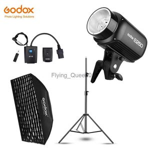 Flash Heads Godox E250 250WS Photography Studio Flash Strobe Light + 50 x 70 cm Gird Softbox + 180 cm Light Stand + AT-16 Zestaw Flash Trigger YQ231003