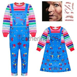 Ocasiões especiais Halloween Criança's Play Cosplay Noiva de Chucky Fantasia para crianças Meninos Meninas Engraçado Horror Assustador Festa de Aniversário Fantasia de Natal x1004