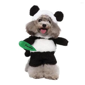 Dog Apparel Soft Halloween Panda Hat Caps Cute Clothes Set Autumn Winter Warm Pet Products Puppy Accessories