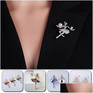 Pins Brooches Fashion Ballet Dancer Brooch Dancing Girl Collections Jewelry Gifts Female Drop Delivery Dhrvw