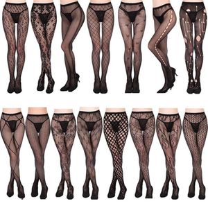 Plus Size Fishnet Strumpfhosen Strümpfe Netting Damen Mesh Frauen Dessous Weiße Spitze Dekoration Enge Strumpf Sexy Kleidung Socken Ho253A