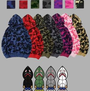 Erkek Tasarımcı Hoodie Tam Fermuar Up Hoodies Kadın Siyah Kamuflaj Mavi Kapüşonlu Kapüşonlu Sweatshirt Mans Mans Sweater Uzun Kollu Teknoloji Polar Polar Hardi