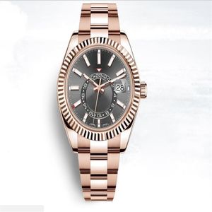 42mm Sky-Dweller quadrante piccolo data orologio da uomo designer orologio automatico orologi rosa calendario set regalo acciaio inossidabile Montre de Luxu221U