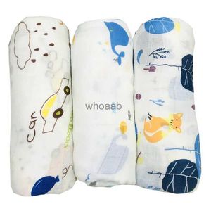 Filtar Swaddling Ins Hot Car Baby Milestone Filt Babies Bamboo / Cotton Bedding Swaddle Wrap för nyfödda GASE MUSLIN Filtar Kids Best YQ231003