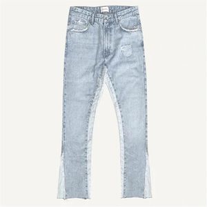 Calças jeans vintage angustiado ponto casual grande masculino e feminino denim218l