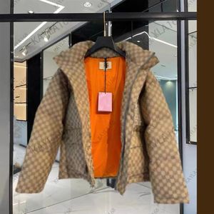 Men's jackets khaki puffer jacket ladies hooded black down luxury casual outdoor Women winter thickened thermal brown designe215K