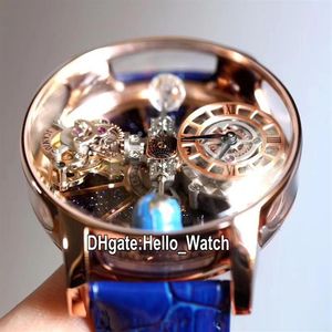 V2 Static Version Swiss Quartz Mens Watch Astronomical Tourbillon Skeleton Aventurine Dial EPIC X CHRONO CR7 Steel Rose Gold Hello3065