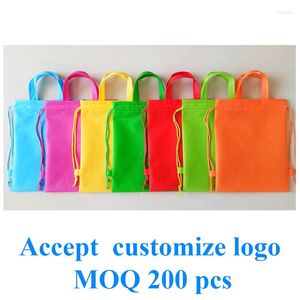 Storage Bags 20 Pcs 30x38cm Bag Toys Cute Non Woven Drawstring For Girl/boy/studenravel/school Accept Customize Logo