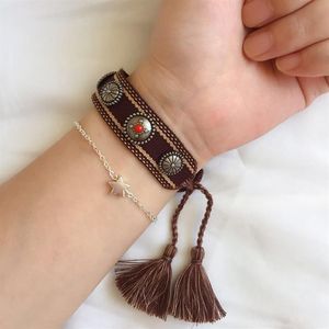 Cotton Woven Bracelets for Women & Men and Couple as give away gifts Friendship Charm Fabric Bangle woven bracelet with stones244x