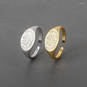 Cluster Rings Boho Vintage Big Sun Ring For Women Men Antique Knuckle Finger Jewelry Anillos 2023