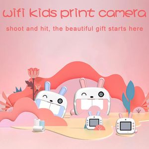 Toy Cameras 2.4in Instant Print Camera 1080P HD 4K Camera with Thermal Printer Built in 800MAH Battery Video Recording Camera for Boys Girls 230928