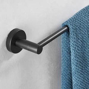 Toalheiros Matte Black Alumínio Banheiro Único Toalheiro Prateleira Suporte de Toalha de Banho Barra Quadrada DesignTowel Rail Acessórios de banheiro 230927