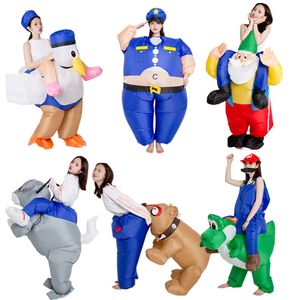 Mascot Costumes Cartoon Image Riding Dinosaur Dog Rabbit Chick Iatable Costume Halloween Stage Catwalk Masquerade Party Holiday Gift