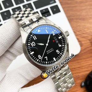 42mm Little Prince Pilot Mark Xvii IW326504 Mens Watch IW327011 Automatic Watches Black Dial Big Date Stainless Steel Bracelet Hel313C