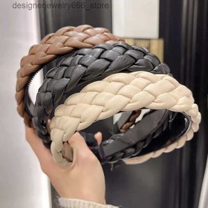 إكسسوارات شعر أغطية الرأس Twinklei Vintage Lady Twist Braid Braid Beach Non-Slip Fashion Hairband Hairband For Women Girls Hair Haoop Associory Q231005