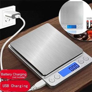 Balances intelligentes Balance de cuisine numérique Mini poche en acier inoxydable bijoux de précision Balance électronique poids or gramme 500g/1000g/2000g/3000g L23105