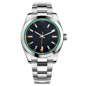 Nuovo 2813 orologio sportivo da uomo meccanico automatico nero bianco quadrante con numeri in vetro zaffiro orologi in acciaio inossidabile Explorer polso maschile305O