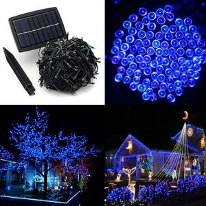 50m 500 led luz de tira de fadas movida a energia solar para luzes do festival de natal corda baterias recarregáveis para decoração garden219w