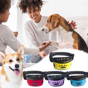 Coleiras de cachorro Bark Collar Recarregável Smart Anti com Beep Vibração Parada Automática Latido Ajustável para Cães