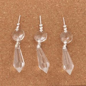 30pcs lot Large Clear Chandelier Glass Crystals Lamp Prisms Parts Hanging Drops Pendants Jewelry Findings Components259S