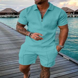 Luxury T Shirt Mens Tracksuit na Hawajs impreza wakacyjna na plażowa odzież z krótkim rękawem 2PCS Zestaw mody drukowane koszule topy