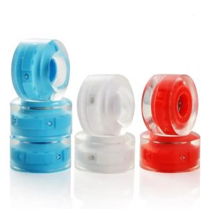 Skate Accessories 8pcs Set Pu Rubber Flashing Wheels Skating Solid 54x32x MM Light Colors Mini Shoes Replacement Wheel 231005