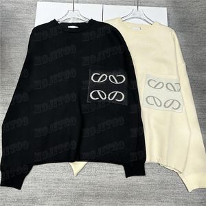 Jacquard Sweaters Hoodies Kadınlar İçin Üstler Uzun Kollu Örme Külot Sonbahar Kış Teatshirts Tees