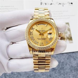 montre de luxe Mens Automatic Watch 36MM Stainless Steel Wristwatches women waterproof Luxury brand gold watches for men215q