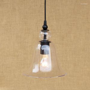 Pendelleuchten IWHD Glas-LED-Leuchten Design Vintage-Lampenarmaturen-Stil Loft-Industrie-Hängeküchen-Hängeleuchte