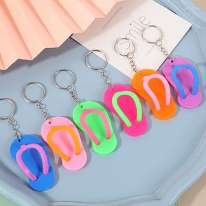 Keychains 6 Color Boat Marine Floating Keychain Buoyant Foam Flip Flops Formed Key Floats Ring Holder Kayak Fishing Slipper Outboard